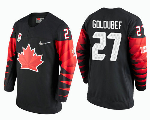 Men's Canada Team #27 Cody Goloubef Black 2018 Winter Olympics Jersey