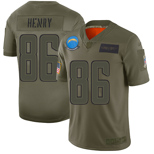 Nike Chargers #86 Hunter Henry Camo Camo Men's Stitched NFL Limited 2019 Salute To Service Jersey