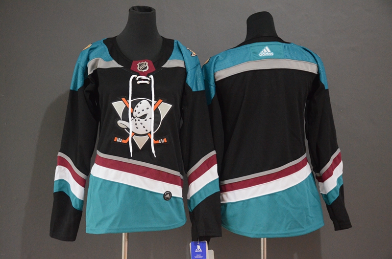 Ducks Blank Black Women Alternate Breakaway Adidas Jersey