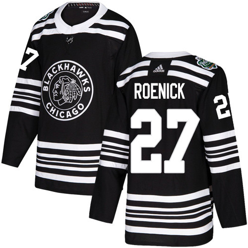 Blackhawks #27 Jeremy Roenick Black 2019 Winter Classic Adidas Jersey