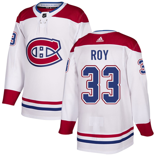 Canadiens #33 Patrick Roy White Adidas Jersey