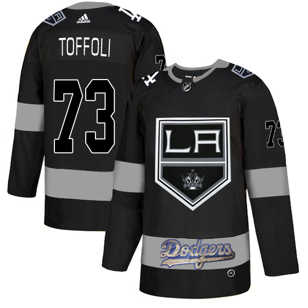 LA Kings With Dodgers #73 Tyler Toffoli Black Adidas Jersey