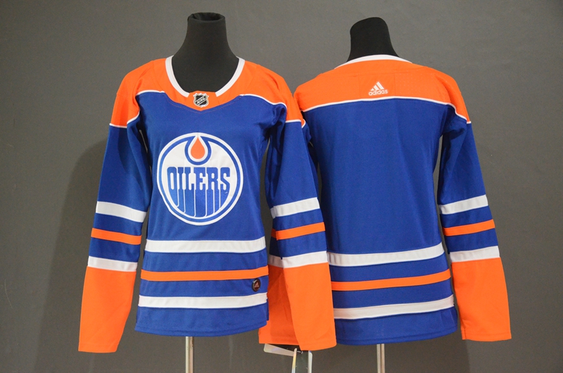 Oilers Blank Royal Adidas Jerseyl-Adidas-Jersey