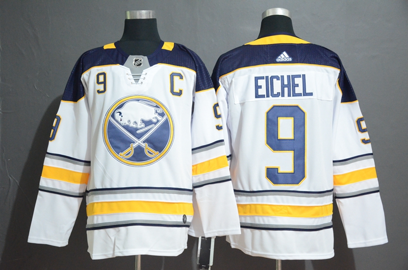 Sabres #9 Jack Eichel White Adidas Jersey