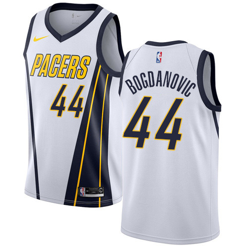 Nike Pacers #44 Bojan Bogdanovic White NBA Swingman City Edition Jersey
