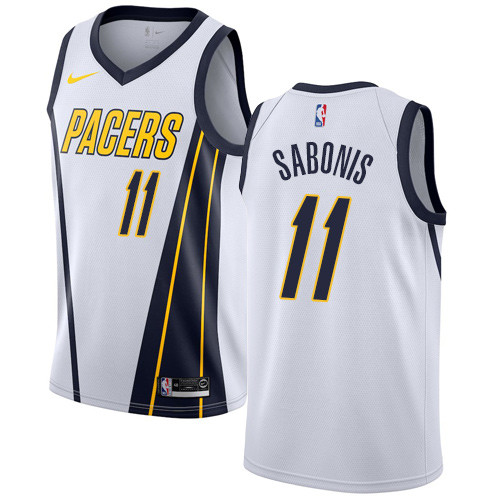 Nike Pacers #11 Domantas Sabonis White NBA Swingman City Edition Jersey