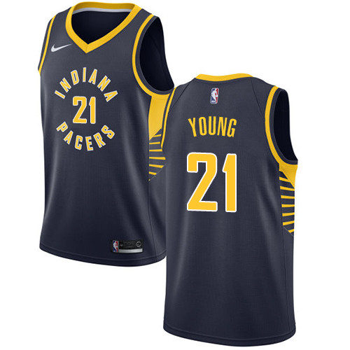 Nike Pacers #21 Thaddeus Young Blue NBA Swingman Statement Edition Jersey