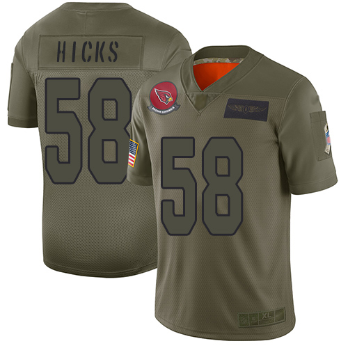 Cardinals #58 Jordan Hicks Camo Men's Stitched NFL Limited 2019 Salute To Service Jersey