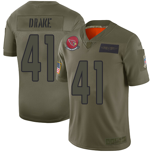 Cardinals #41 Kenyan Drake Camo Men's Stitched NFL Limited 2019 Salute To Service Jersey