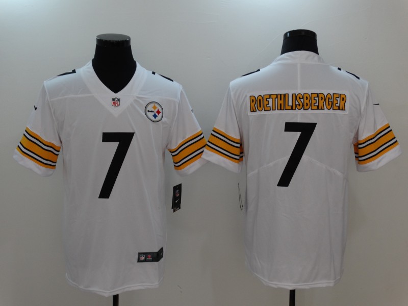 Youth Nike Steelers 7 Ben Roethlisberger White Vapor Untouchable Player Limited Jersey