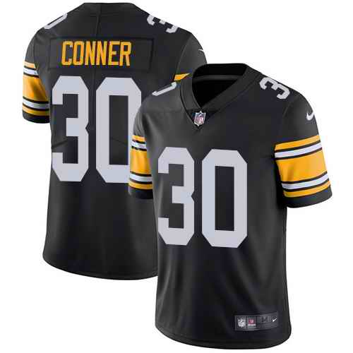 Youth Nike Steelers 30 James Conner Black Alternate Vapor Untouchable Limited Jersey