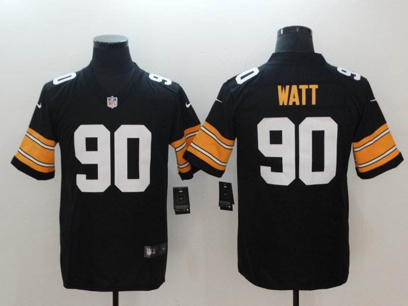 Youth Nike Steelers 90 T.J. Watt Black Alternate Vapor Untouchable Limited Jersey