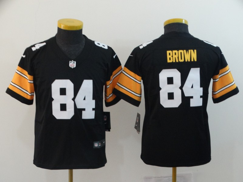 Youth Nike Steelers 84 Antonio Brown Black Alternate Vapor Untouchable Limited Jersey