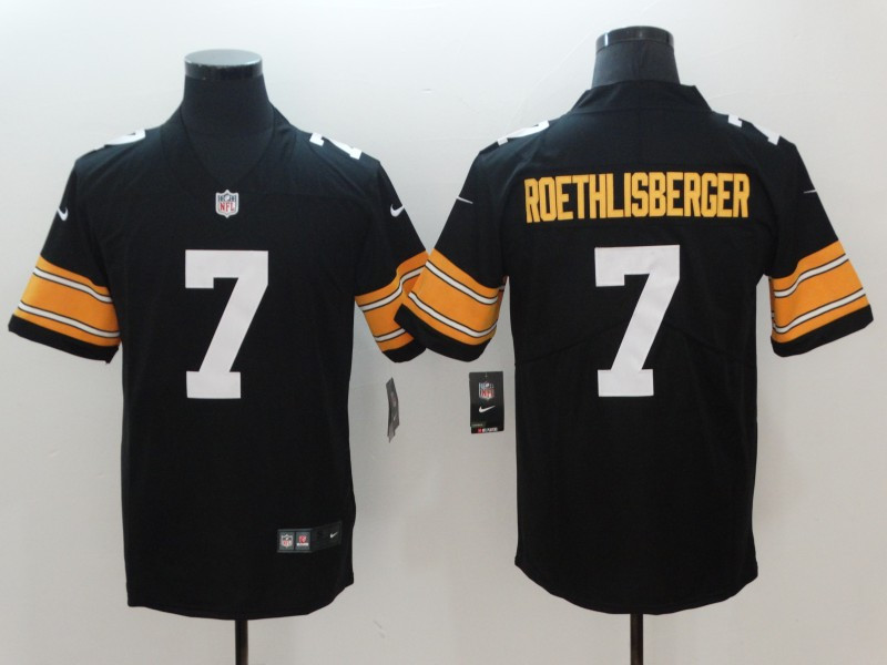 Youth Nike Steelers 7 Ben Roethlisberger Black Alternate Vapor Untouchable Limited