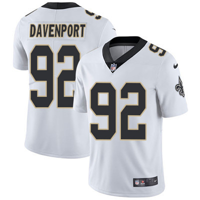 Youth Nike Saints #92 Marcus Davenport White Stitched NFL Vapor Untouchable Limited Jersey