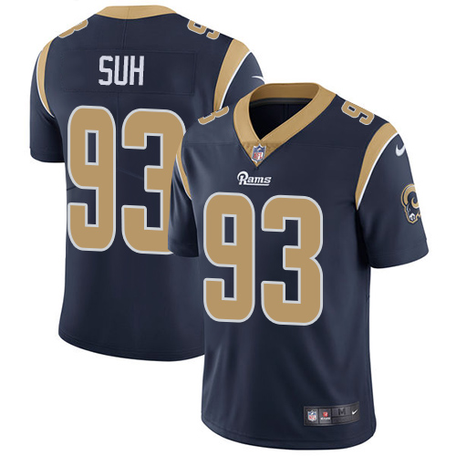 Youth Nike Rams #93 Ndamukong Suh Navy Blue Team Color Stitched NFL Vapor Untouchable Limited Jersey