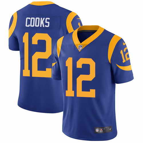 Youth Nike Rams #12 Brandin Cooks Royal Blue Alternate Stitched NFL Vapor Untouchable Limited Jersey