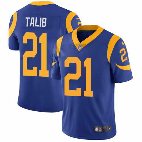 Youth Nike Rams #21 Aqib Talib Royal Blue Alternate Stitched NFL Vapor Untouchable Limited Jersey