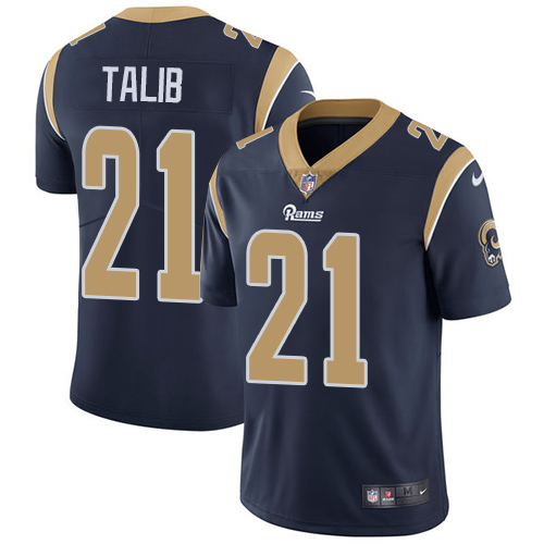 Youth Nike Rams #21 Aqib Talib Navy Blue Team Color Stitched NFL Vapor Untouchable Limited Jersey