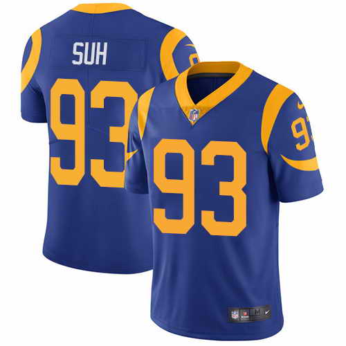 Youth Nike Rams #93 Ndamukong Suh Royal Blue Alternate Stitched NFL Vapor Untouchable Limited Jersey