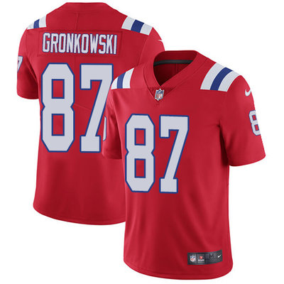 Youth Nike Patriots #87 Rob Gronkowski Red Alternate Stitched NFL Vapor Untouchable Limited Jersey