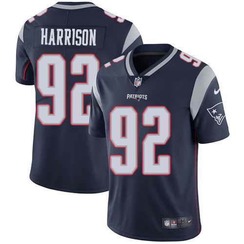 Youth Nike Patriots #92 James Harrison Navy Blue Stitched NFL Vapor Untouchable Limited Jersey