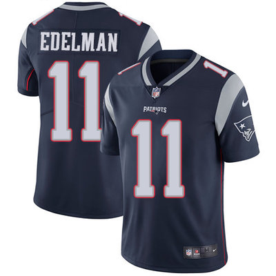 Youth Nike Patriots #11 Julian Edelman Navy Blue Stitched NFL Vapor Untouchable Limited Jersey