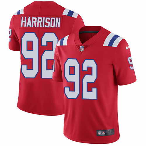 Youth Nike Patriots #92 James Harrison Red Alternate Stitched NFL Vapor Untouchable Limited Jersey