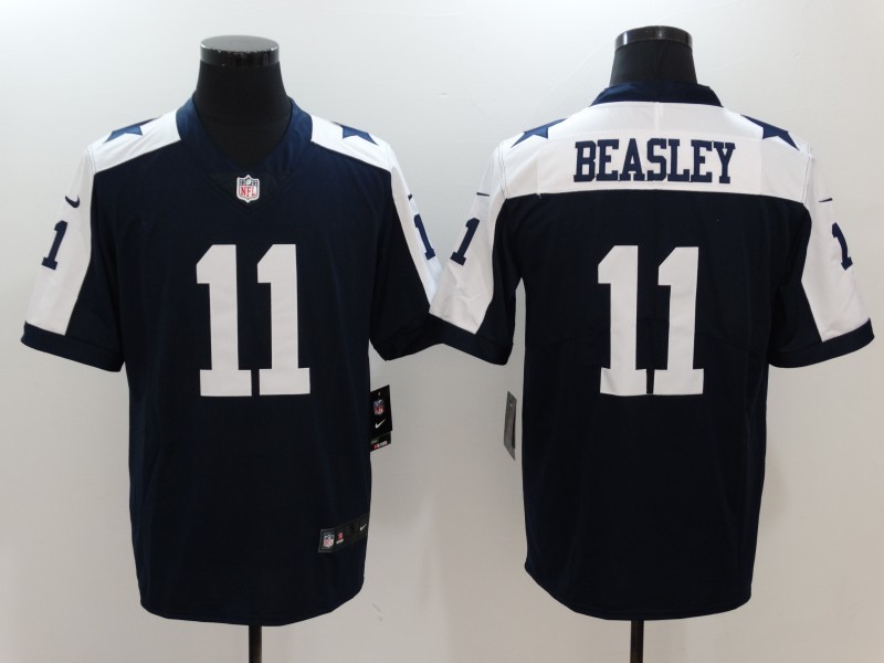 Youth Nike Cowboys 11 Cole Beasley Navy Throwback Vapor Untouchable Player Limited Jersey