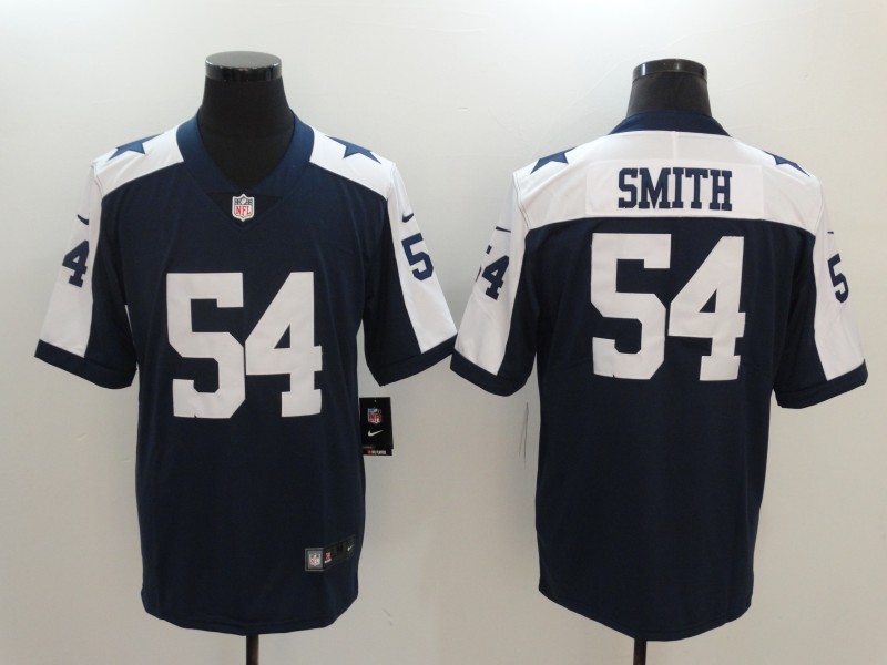 Youth Nike Cowboys 54 Jaylon Smith Navy Throwback Vapor Untouchable Limited Player Jersey