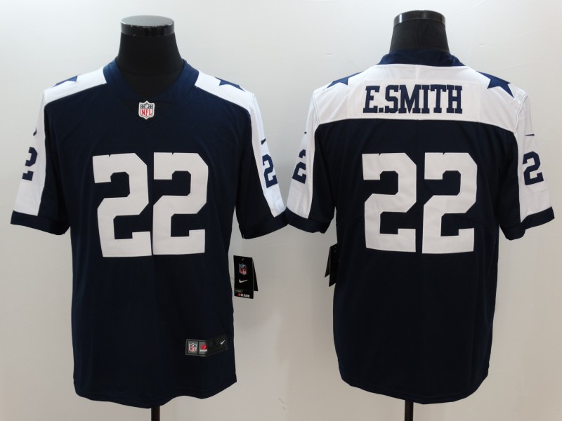 Youth Nike Cowboys 22 Emmitt Smith Blue Throwback Vapor Untouchable Player Limited Jersey