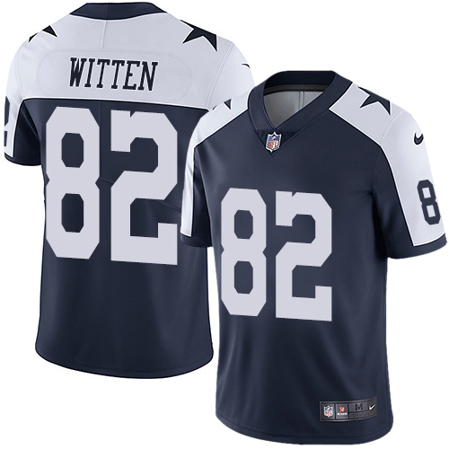 Youth Nike Cowboys 82 Jason Witten Navy Throwback Vapor Untouchable Player Limited Jersey