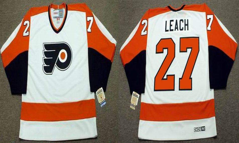 Philadelphia Flyers #27 REGGIE LEACH 1974 CCM Vintage Throwback Home Jersey