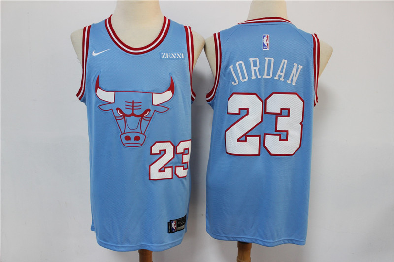 Bulls #23 Michael Jordan Light Blue 2019-20 City Edition Nike Swingman Jersey