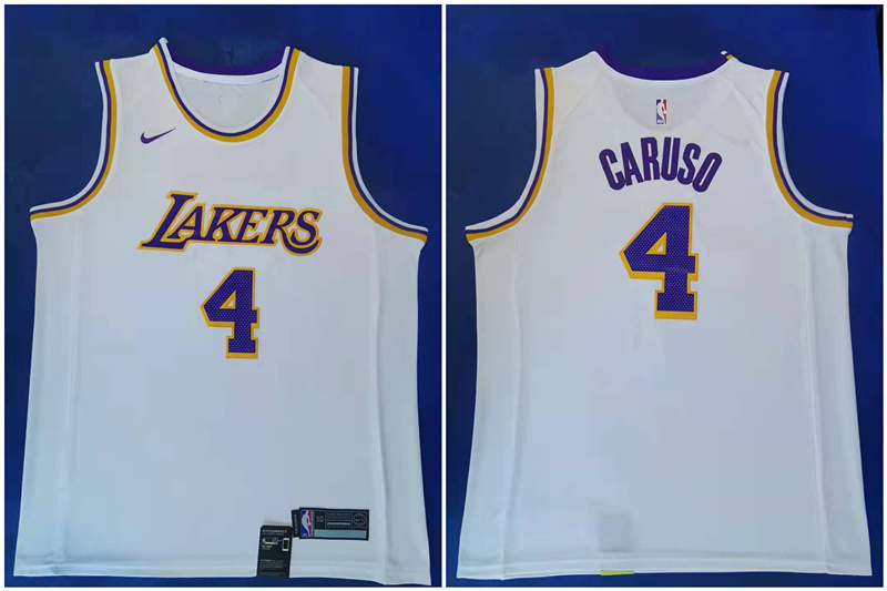 Lakers #4 Alex Caruso White Nike Swingman Jersey