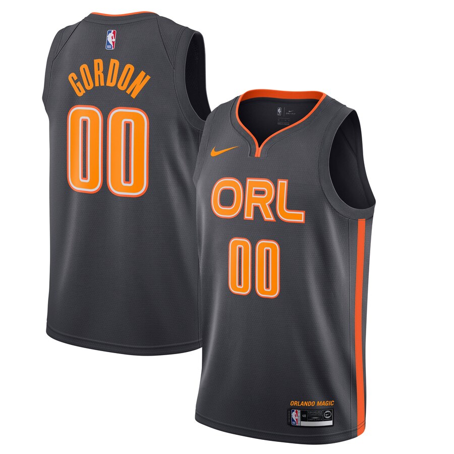 Magic #00 Aaron Gordon Black 2019-20 Nike Swingman Jersey