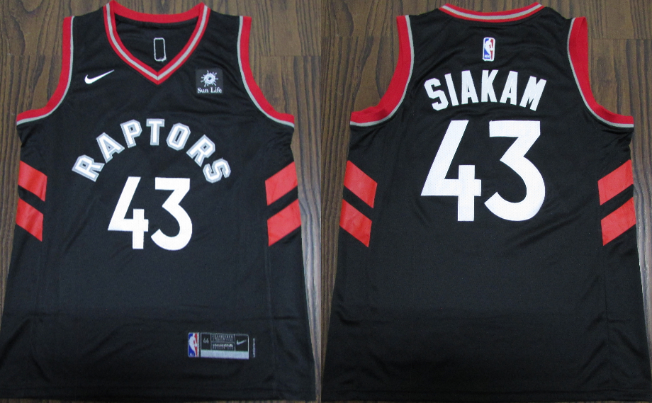 Raptors #43 Pascal Siakam Black Nike Swingman Jersey