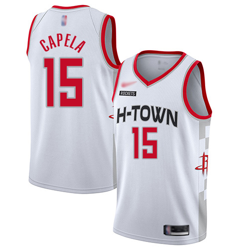 Houston Rockets #15 Clint Capela White Basketball Swingman City Edition Jersey