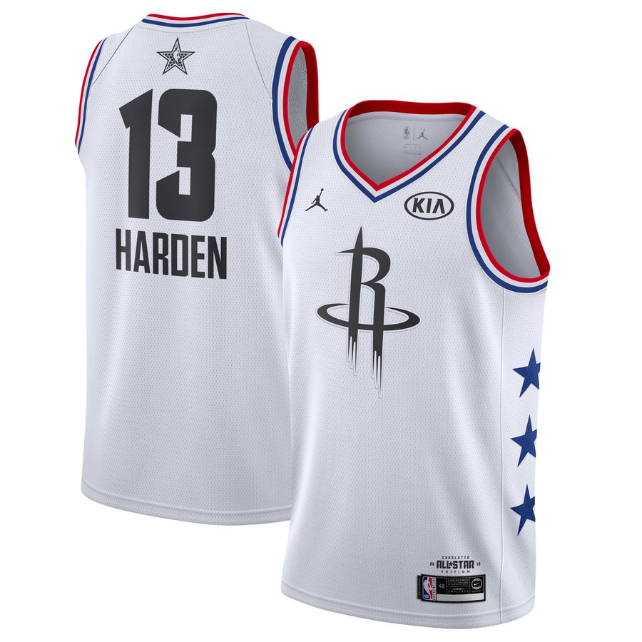 Rockets #13 James Harden White 2019 NBA All-Star Game Jordan Brand Swingman Jersey