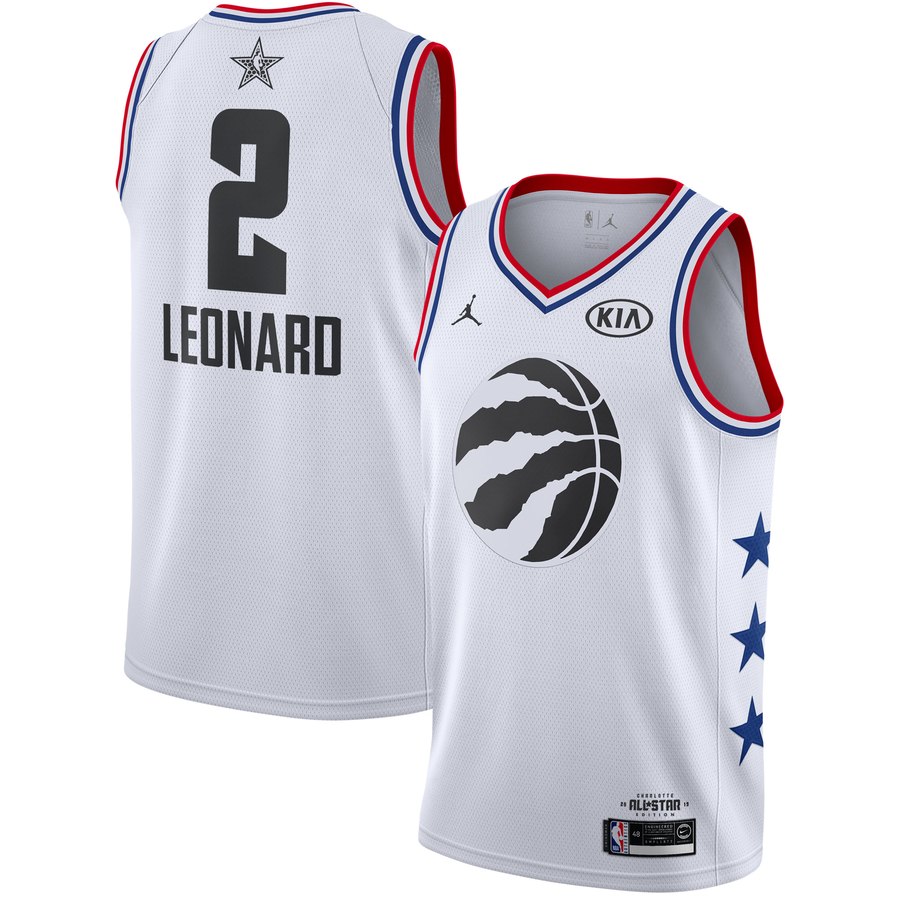Raptors 32 Kawhi Leonard White 2019 NBA All-Star Game Jordan Brand Swingman Jersey