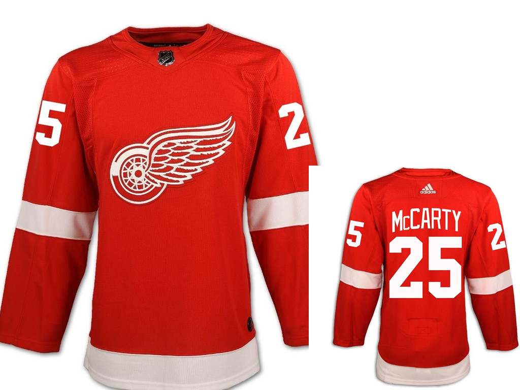 Men's Adidas Detroit Red Wings #25 Darren McCarty Red Home Jersey