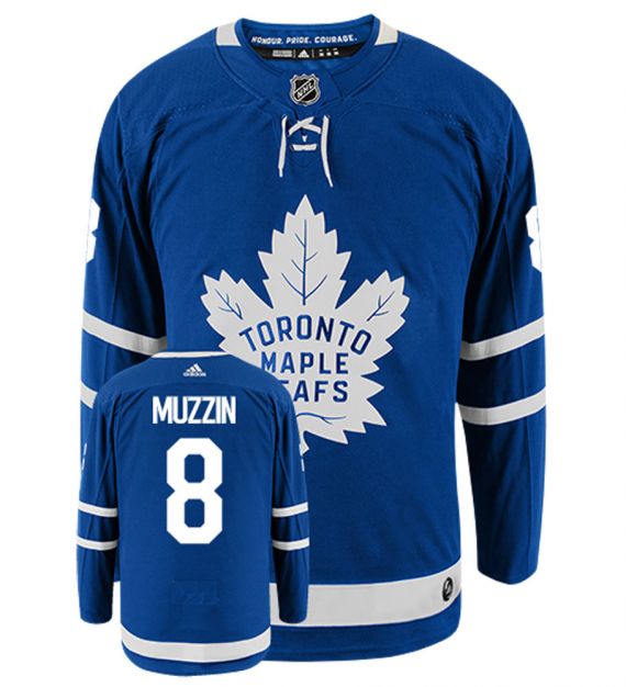 Men's Adidas Toronto Maple Leafs #8 Jake Muzzin Blue Away Authentic Jersey