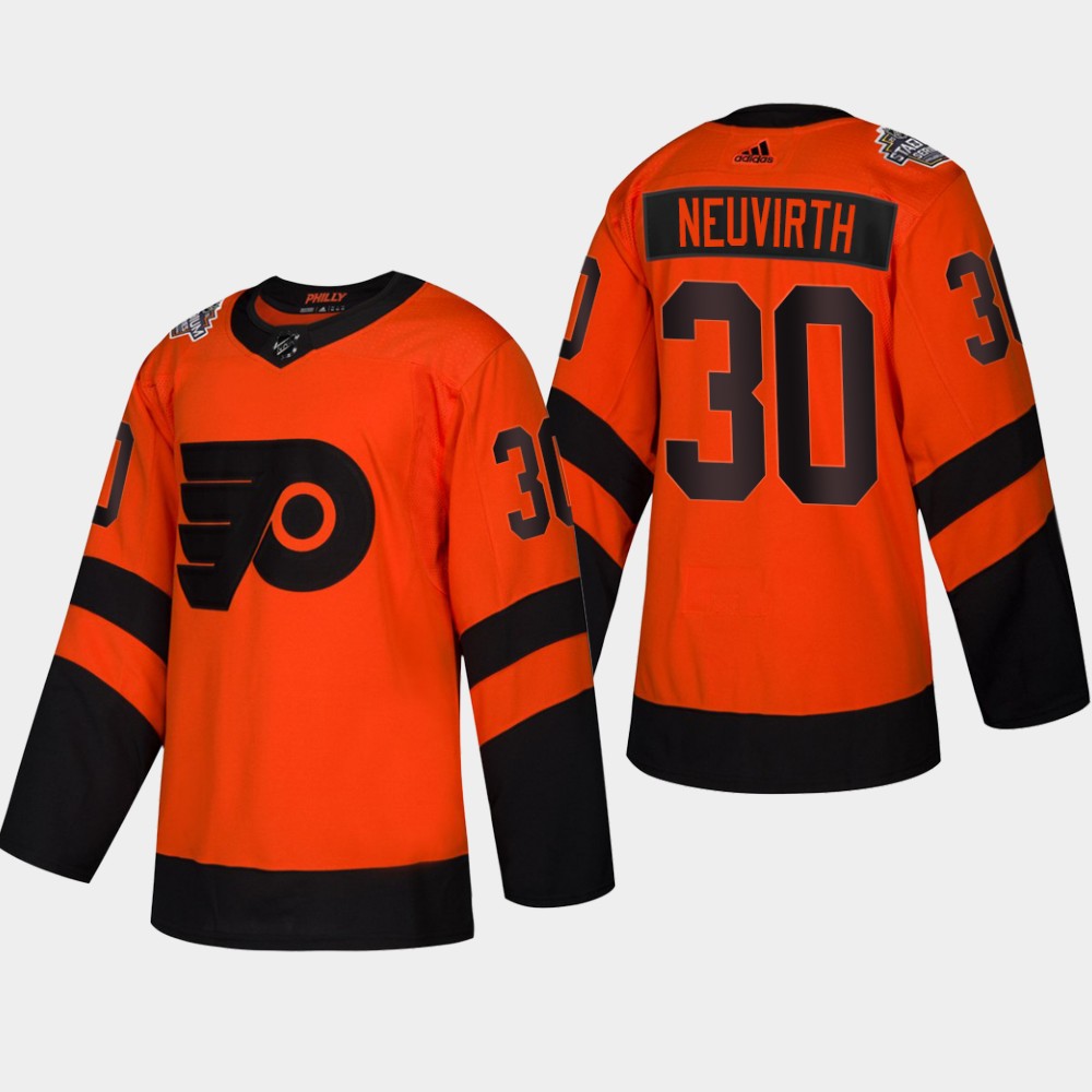 Men's Flyers #30 Michal Neuvirth Coors Light 2019 Stadium Series Orange Authentic Jersey