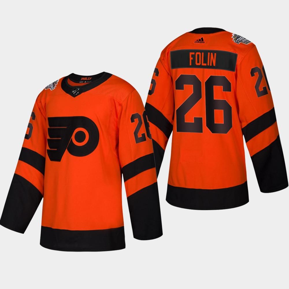 Men's Flyers #26 Christian Folin Coors Light 2019 Stadium Series Orange Authentic Jersey