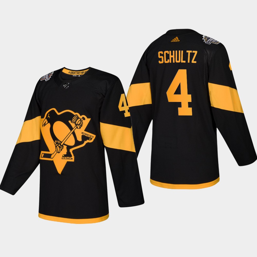 Men's Penguins #4 Justin Schultz Coors Light 2019 Stadium Series Black Authentic Jersey