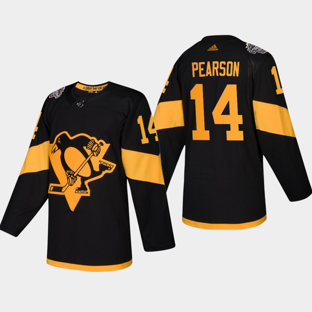 Men's Penguins #14 Tanner Pearson Coors Light 2019 Stadium Series Black Authentic Jersey