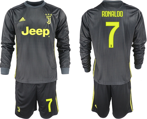 Juventus #7 Ronaldo Third Long Sleeves Soccer Club Jersey