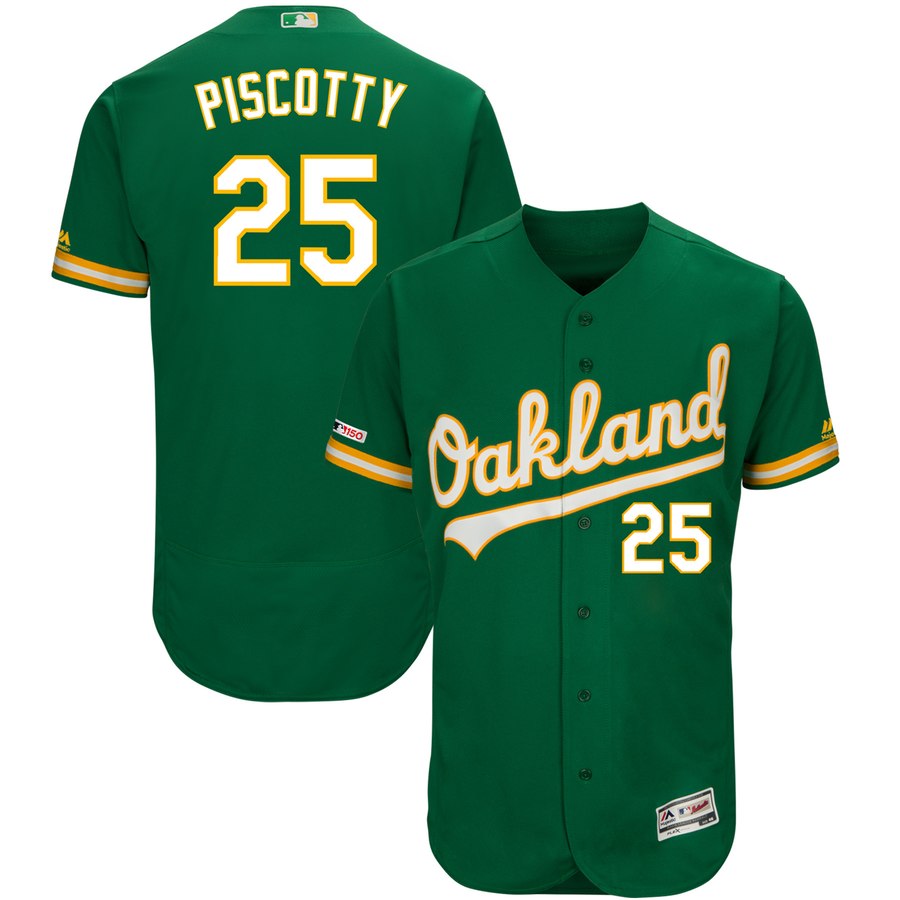 Athletics #25 Stephen Piscotty Majestic Kelly Green Alternate Flex Base Authentic Collection Player Jersey
