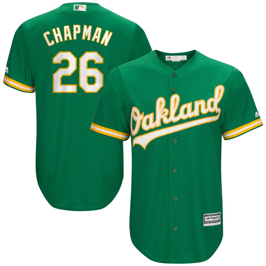 Athletics #26 Matt Chapman Majestic Kelly Green Alternate Official Cool Base Player Jersey