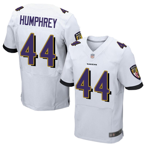 Men's Ravens #44 Marlon Humphrey White Stitched Football New Elite Jersey